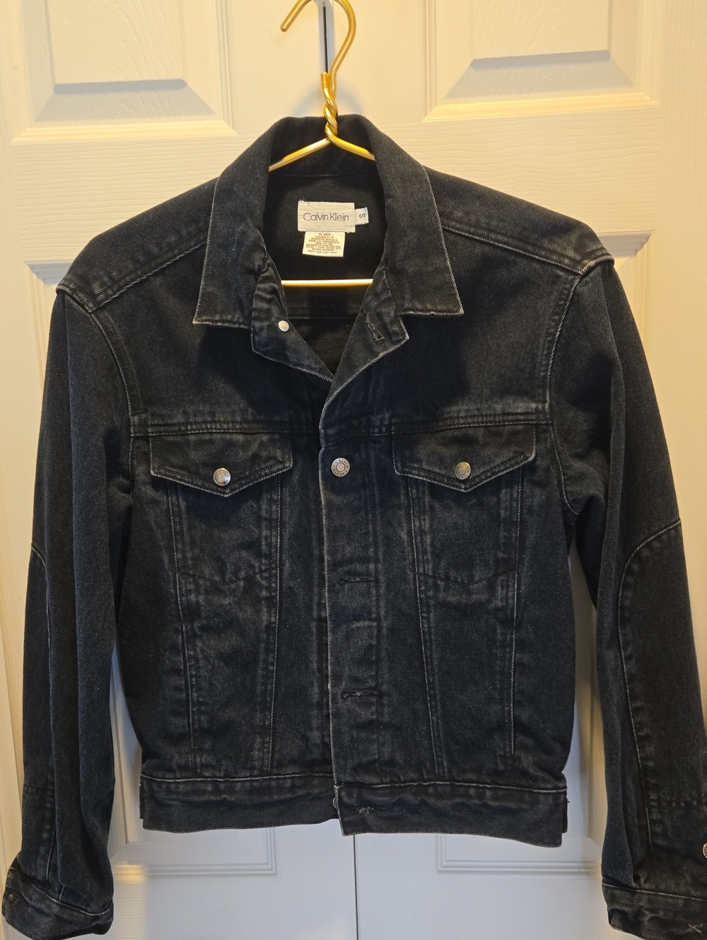 Calvin Klein Black Denim Trucker Jacket